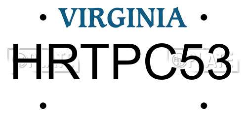 HRTPC53 Virginia License Plate
