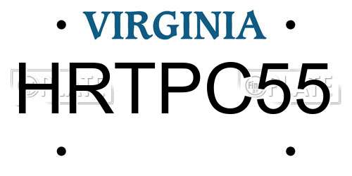 HRTPC55 Virginia License Plate