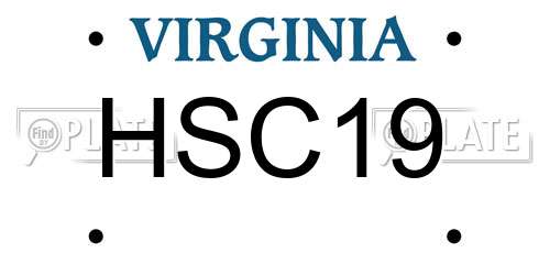 HSC19 Virginia License Plate