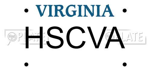 HSCVA Virginia License Plate