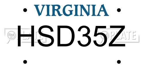 HSD35Z Virginia License Plate