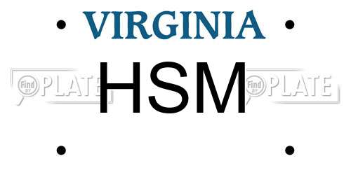 HSM Virginia License Plate