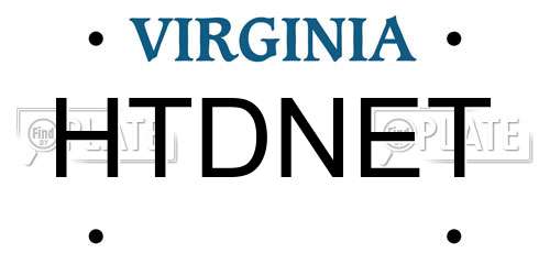 HTDNET Virginia License Plate