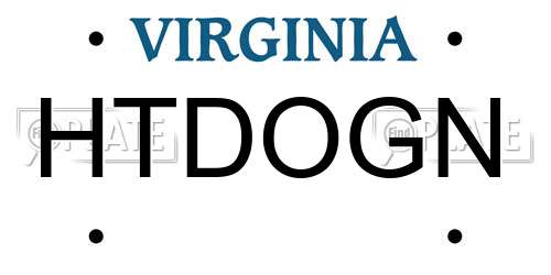 HTDOGN Virginia License Plate
