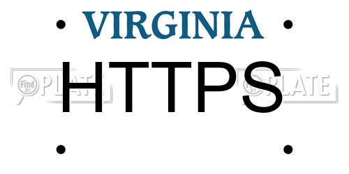 HTTPS Virginia License Plate