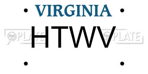 HTWV Virginia License Plate