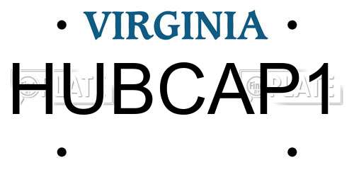 HUBCAP1 Virginia License Plate