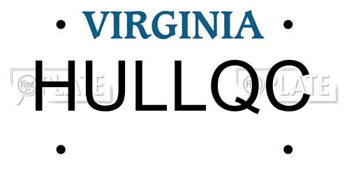 HULLQC Virginia License Plate