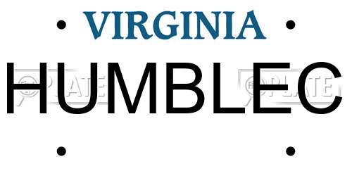 HUMBLEC Virginia License Plate