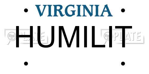 HUMILIT Virginia License Plate