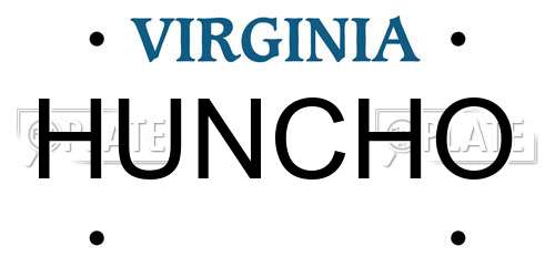 HUNCHO Virginia License Plate