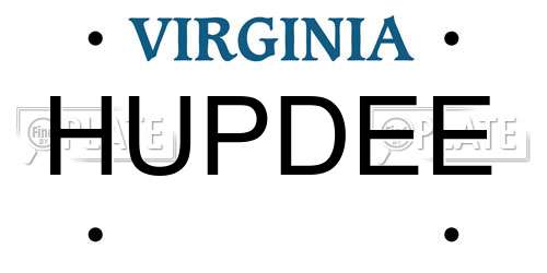 HUPDEE Virginia License Plate
