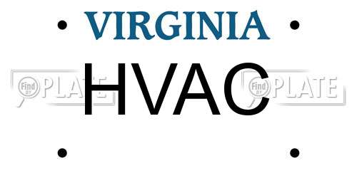 HVAC Virginia License Plate