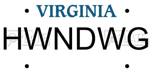 HWNDWG Virginia License Plate