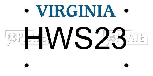 HWS23 Virginia License Plate