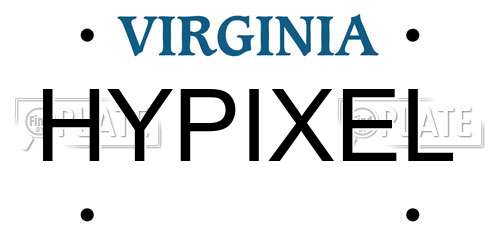 HYPIXEL Virginia License Plate