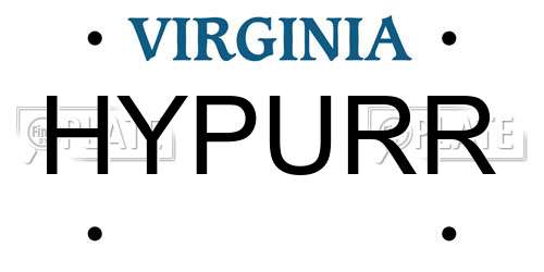 HYPURR Virginia License Plate