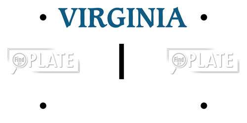 I Virginia License Plate