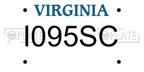 I095SC Virginia License Plate