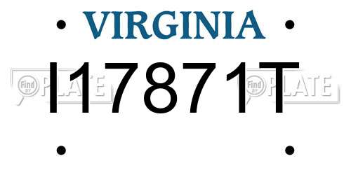 I17871T Virginia License Plate