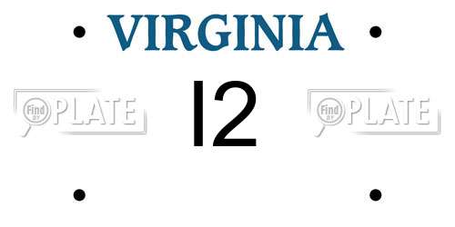 I2 Virginia License Plate