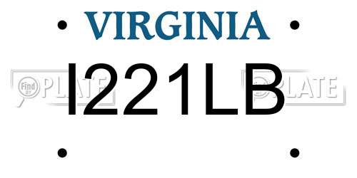 I221LB Virginia License Plate