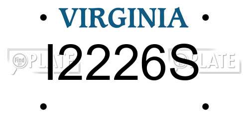 I2226S Virginia License Plate