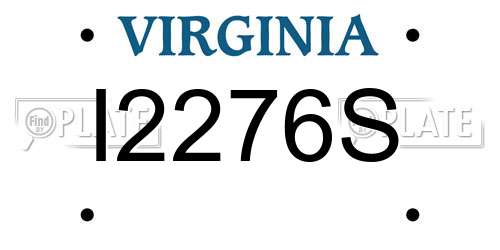 I2276S Virginia License Plate