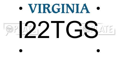 I22TGS Virginia License Plate