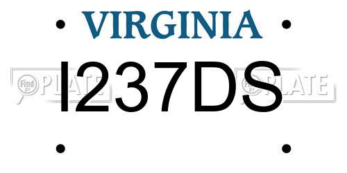 I237DS Virginia License Plate