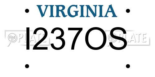 I237OS Virginia License Plate