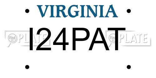 I24PAT Virginia License Plate