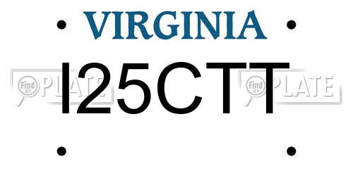 I25CTT Virginia License Plate