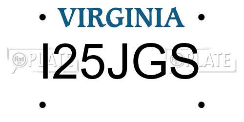 I25JGS Virginia License Plate