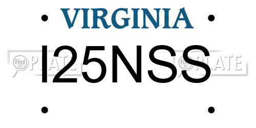 I25NSS Virginia License Plate