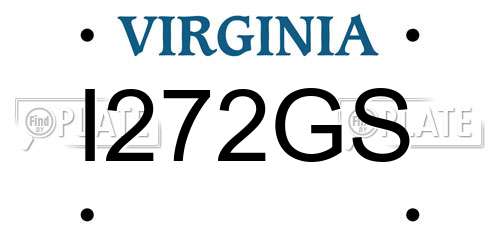 I272GS Virginia License Plate