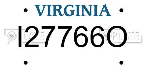 I27766O Virginia License Plate