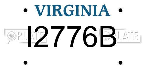 I2776B Virginia License Plate