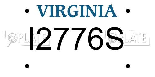 I2776S Virginia License Plate