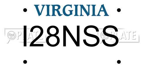 I28NSS Virginia License Plate