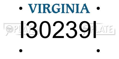 I30239I Virginia License Plate