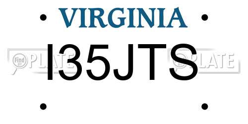 I35JTS Virginia License Plate