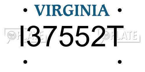 I37552T Virginia License Plate
