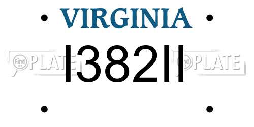I382II Virginia License Plate