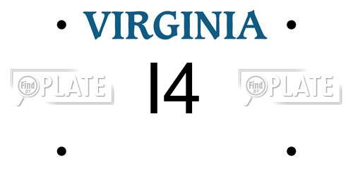 I4 Virginia License Plate