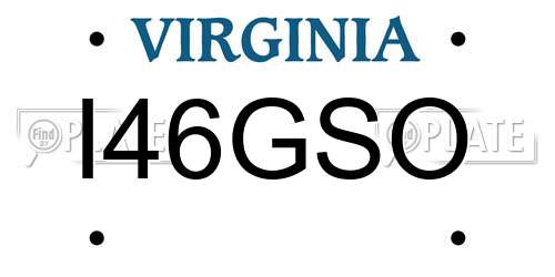 I46GSO Virginia License Plate