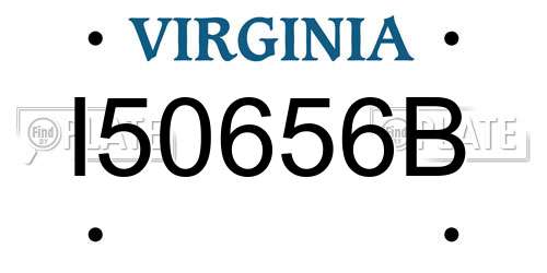 I50656B Virginia License Plate