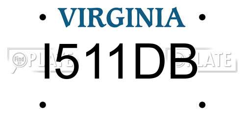 I511DB Virginia License Plate