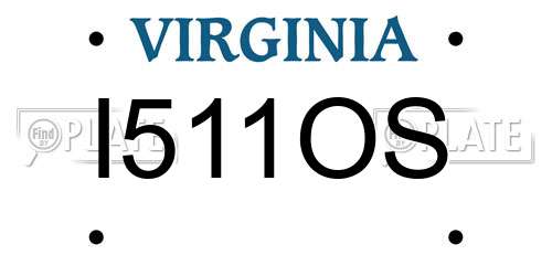 I511OS Virginia License Plate