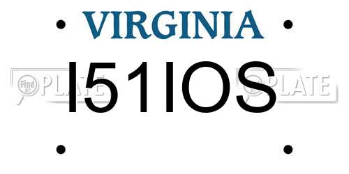 I51IOS Virginia License Plate